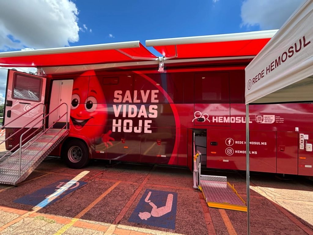 Unidade móvel do Hemosul faz primeira ação em Ribas do Rio Pardo e coleta 273 bolsas de sangue