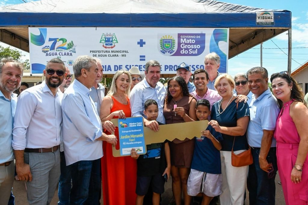 Água Clara em festa: Governo do Estado entrega novas moradias e dá início a obra na MS-324