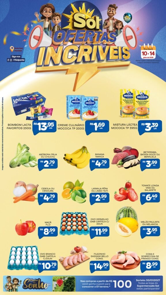 Veja as Ofertas Incríveis do Supermercado Sol