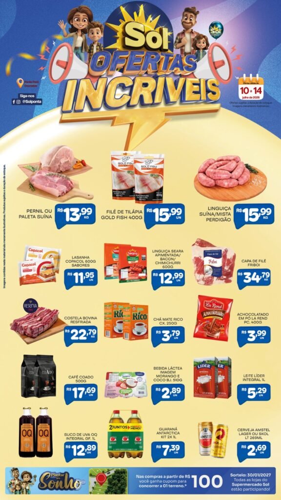 Veja as Ofertas Incríveis do Supermercado Sol