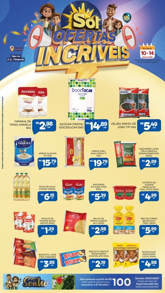 Veja as Ofertas Incríveis do Supermercado Sol