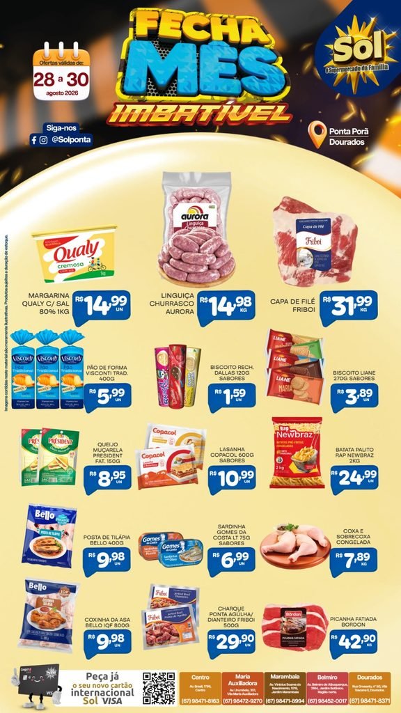 Ofertas Fecha Mês Imbatível no Supermercado Sol Ofertas Fecha Mês Imbatível no Supermercado Sol