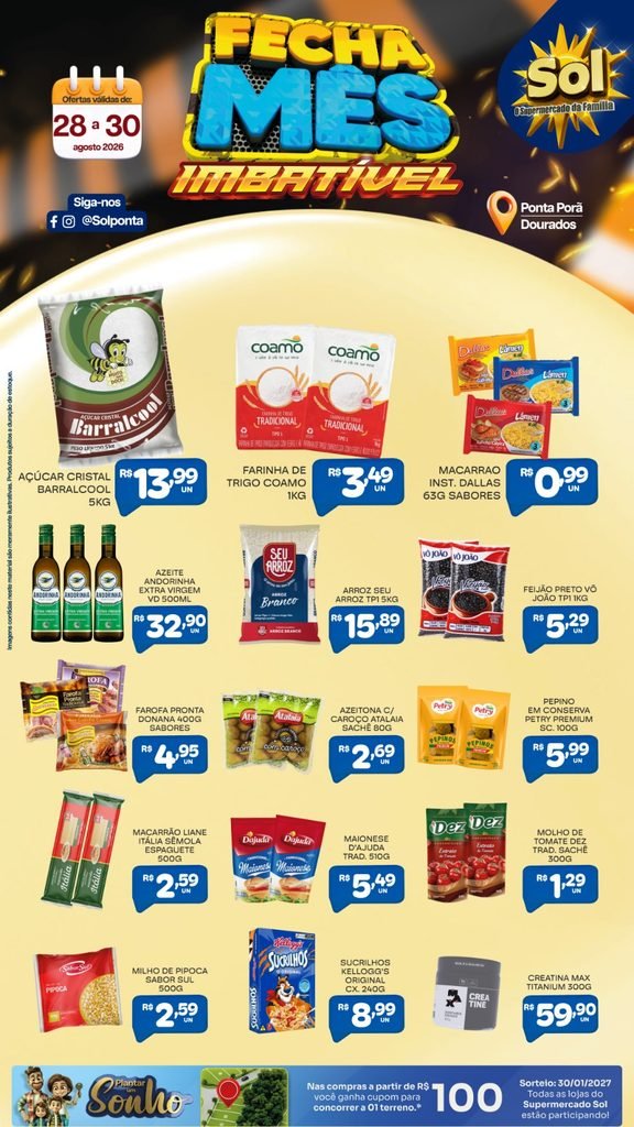 Ofertas Fecha Mês Imbatível no Supermercado Sol Ofertas Fecha Mês Imbatível no Supermercado Sol