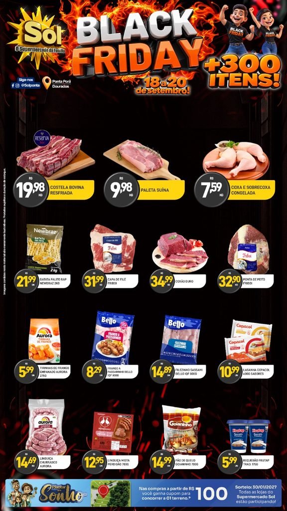 Black Friday do Supermercado Sol. Confira