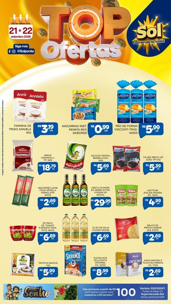 Confira Top Ofertas do Supermercado Sol